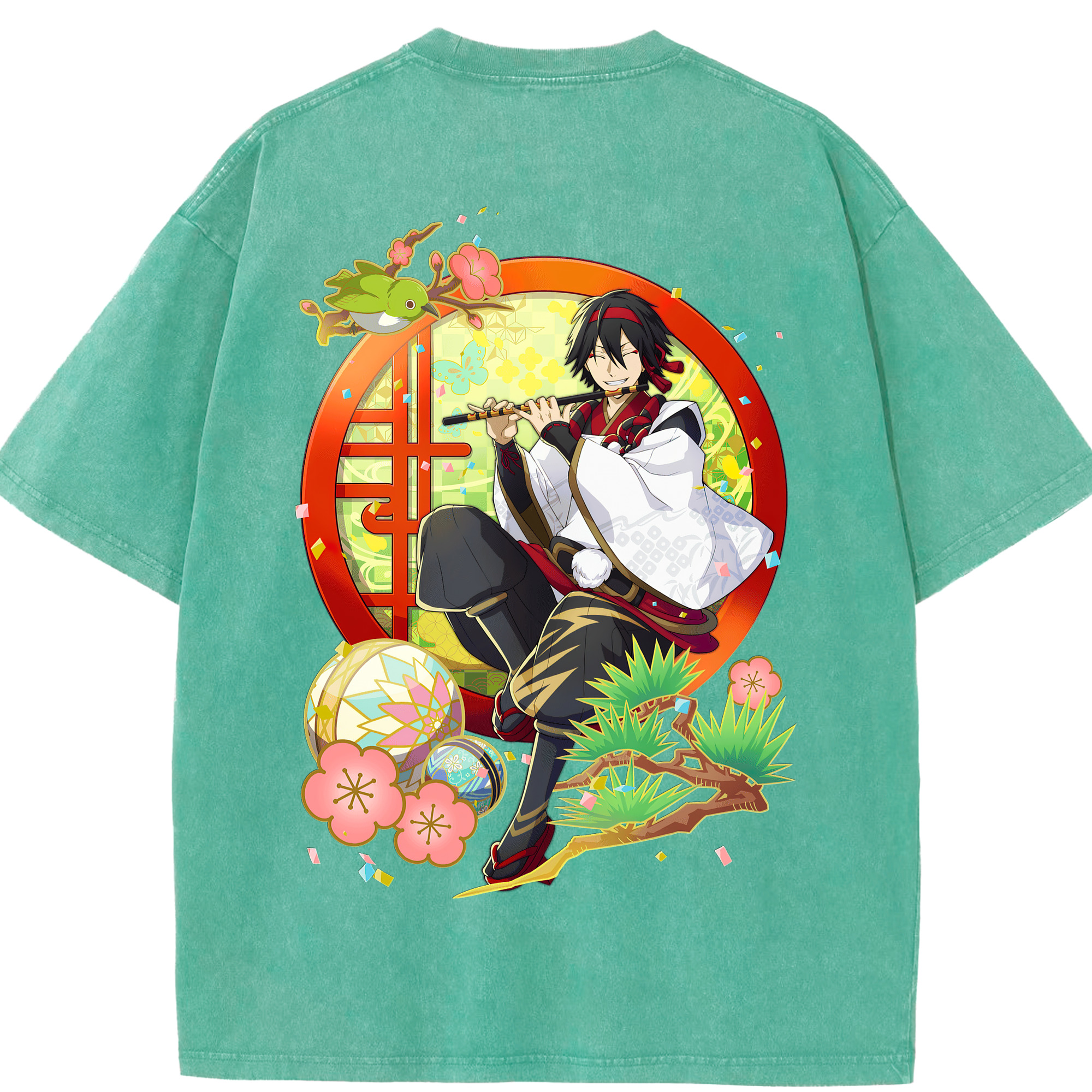 （画像用） 文豪ストレイドッグス Bungo Stray Dogs 綿100% ヴィンテージ風 半袖Tシャツ（背面プリント）